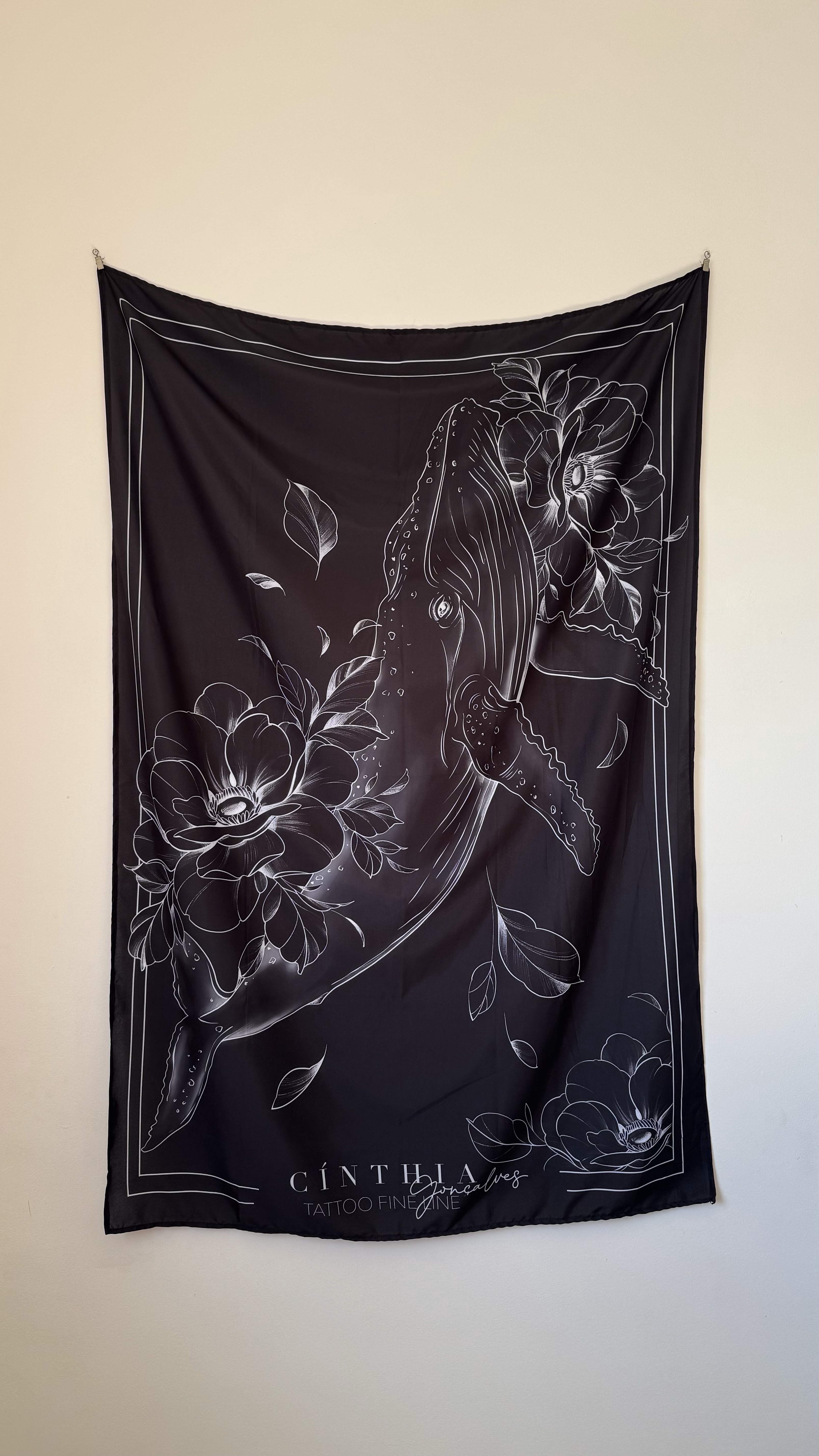 Canga/bandeira preta baleia